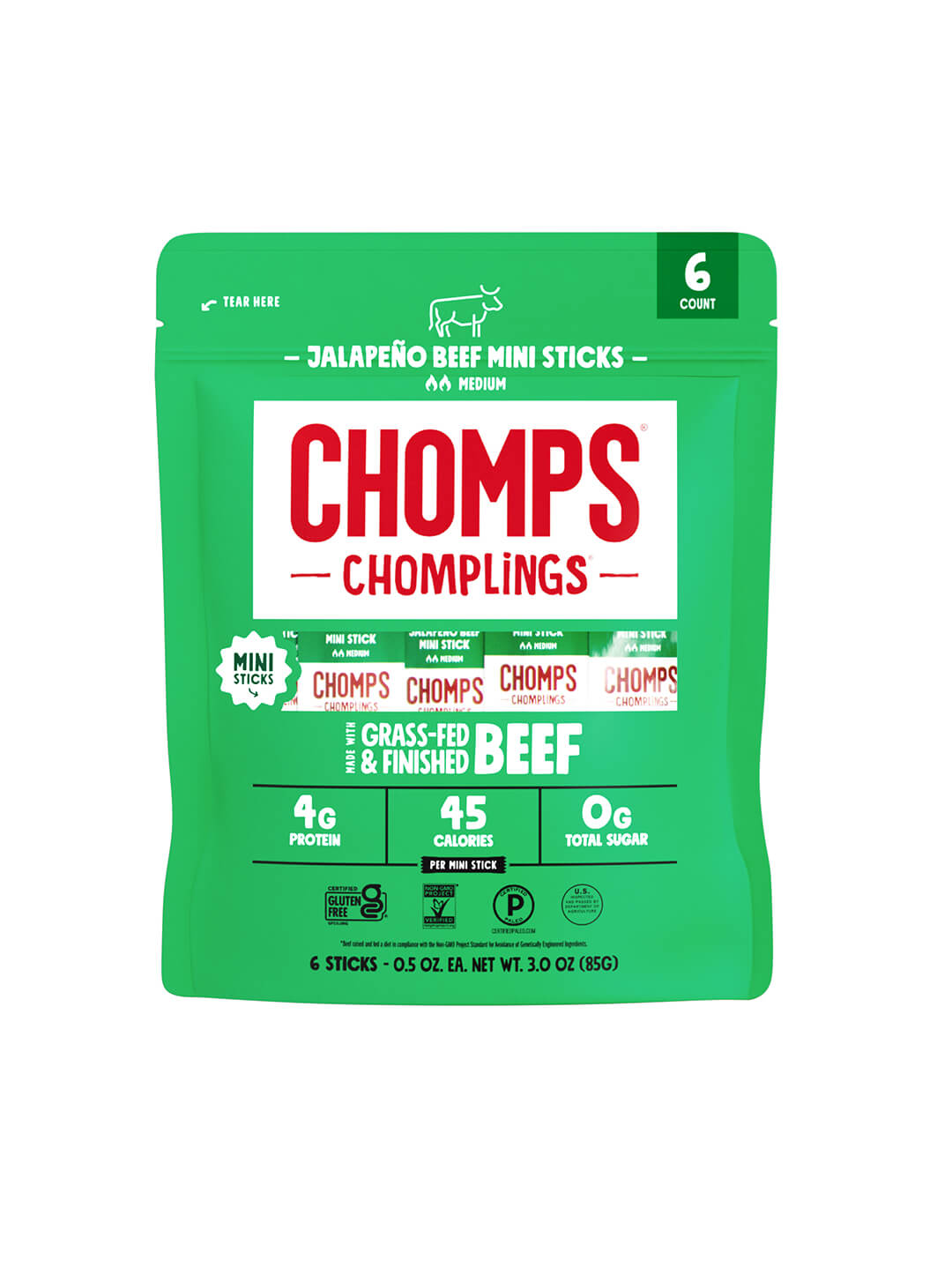 6 ct. Jalapeno Beef Chomplings - Soft Pack Classic